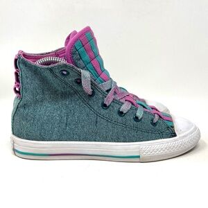 Converse Chuck Taylor All Star High‎ Green Pink Youth 3
